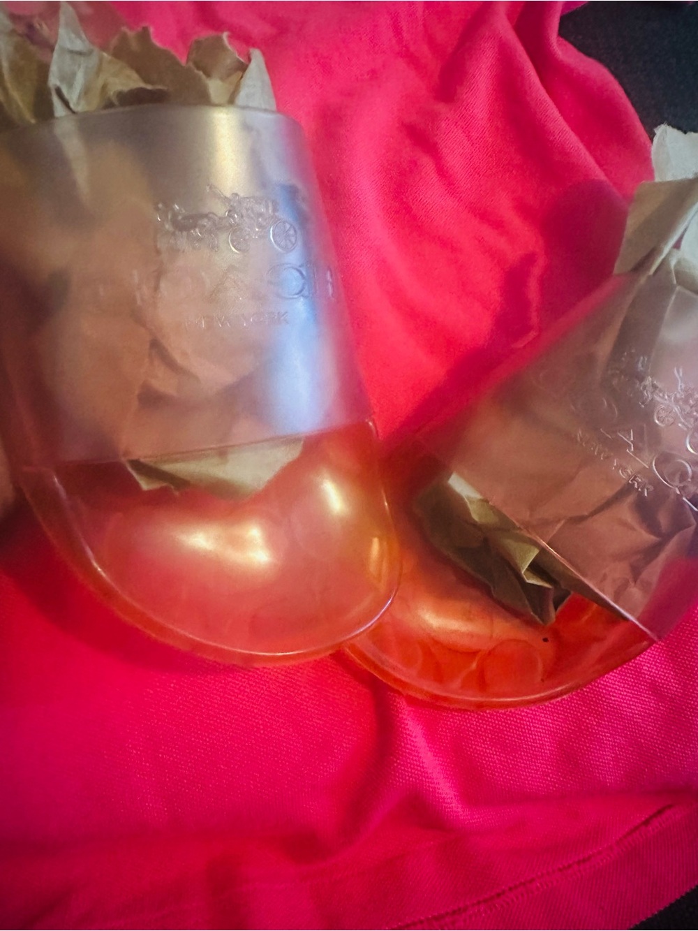 Coach Clear/Amber Jelly Slide Sandals